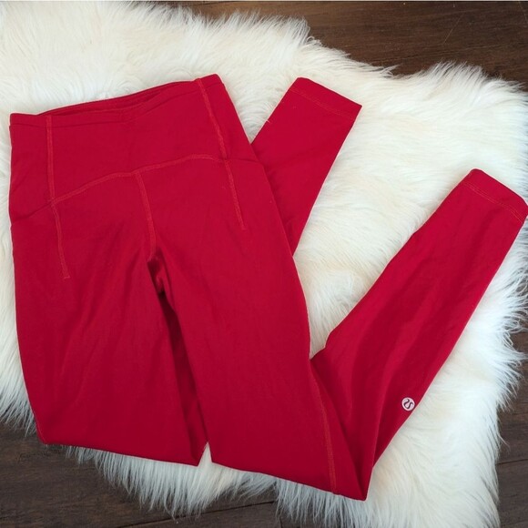 Lululemon Swift Speed High Rise Tight 28” Dark Red Size 2 media phone pockets - Picture 2 of 7